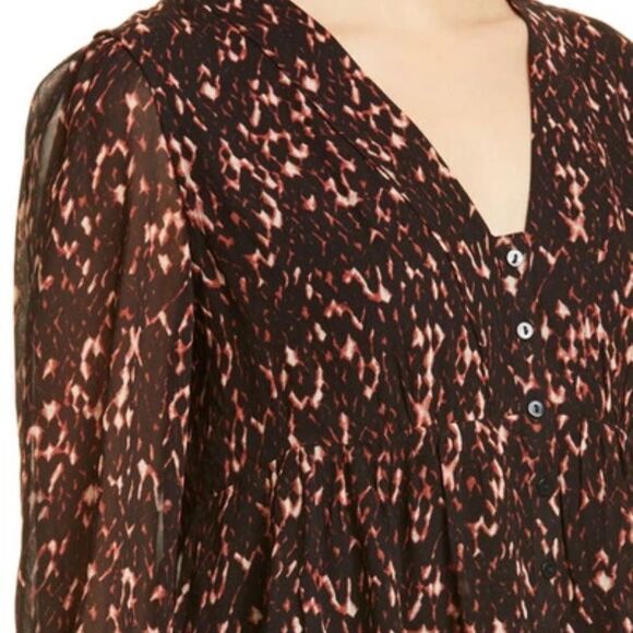 NWT BA&SH Puzy Peplum Top In Noir - size M - Picture 4 of 11